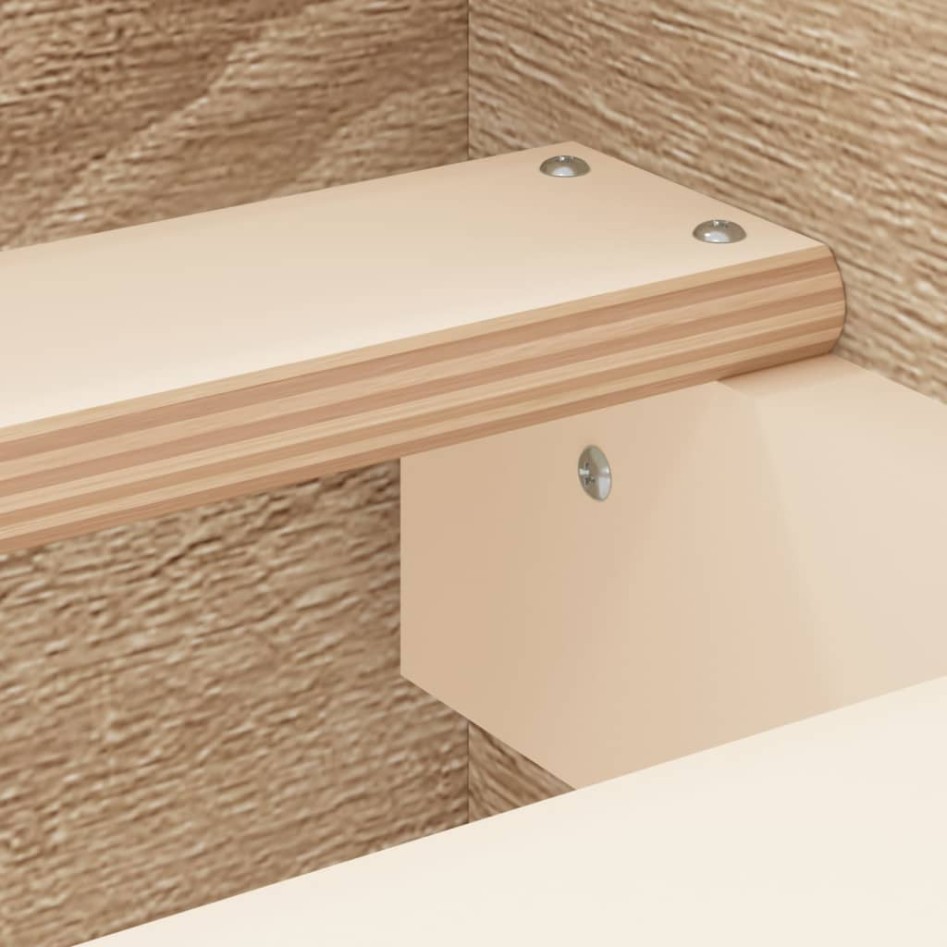 Estructura de cama con cabecero piecero roble Sonoma 180x200