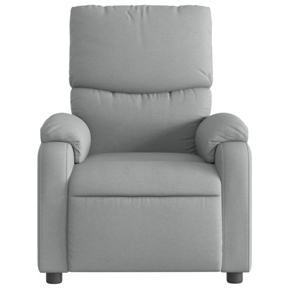 Sillón reclinable de tela gris