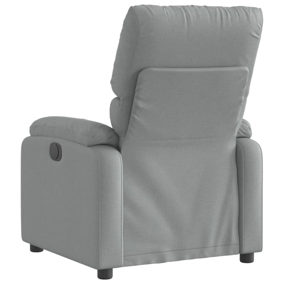 Sillón reclinable de tela gris
