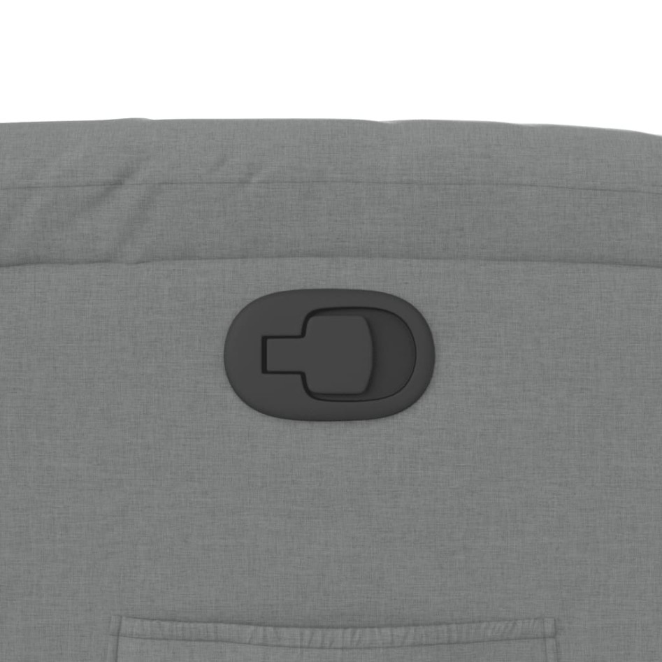 Sillón reclinable de tela gris