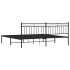Estructura de cama con cabecero metal negro 200x200