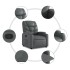Sillón reclinable de cuero sintético