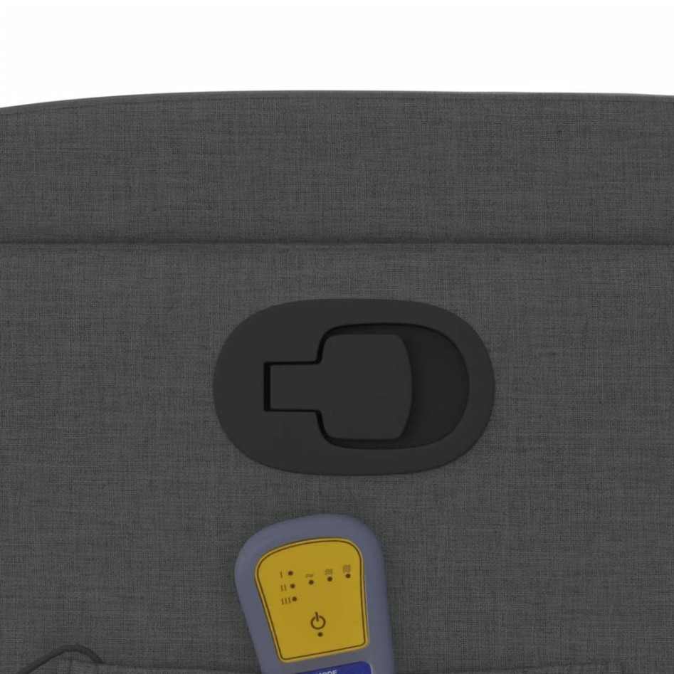 Sillón de masaje reclinable de tela gris