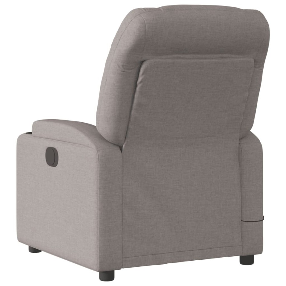 Sillón de masaje reclinable de tela gris