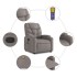 Sillón de masaje reclinable de tela gris