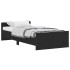 Estructura de cama madera de ingeniería negra 100x200