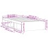 Estructura de cama gris Sonoma 90x190