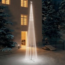 Árbol Navidad LEDs blanco frío 160x500cm