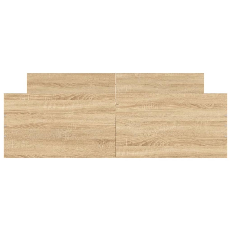 Estructura de cama con cabecero piecero roble Sonoma 135x190