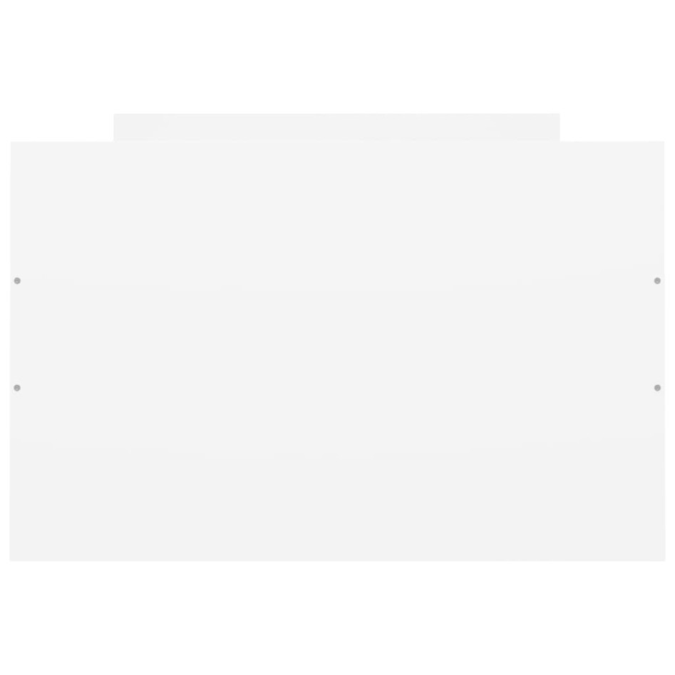 Estructura de cama con cabecero piecero blanca 75x190