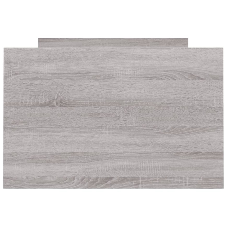 Estructura de cama con cabecero piecero gris Sonoma 75x190