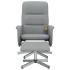 Sillón reclinable de masaje con reposapiés tela gris