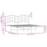 Estructura de cama con cabecero metal negro 183x213