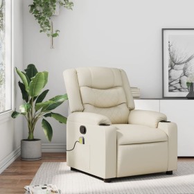 Sillón reclinable de masaje cuero sintético
