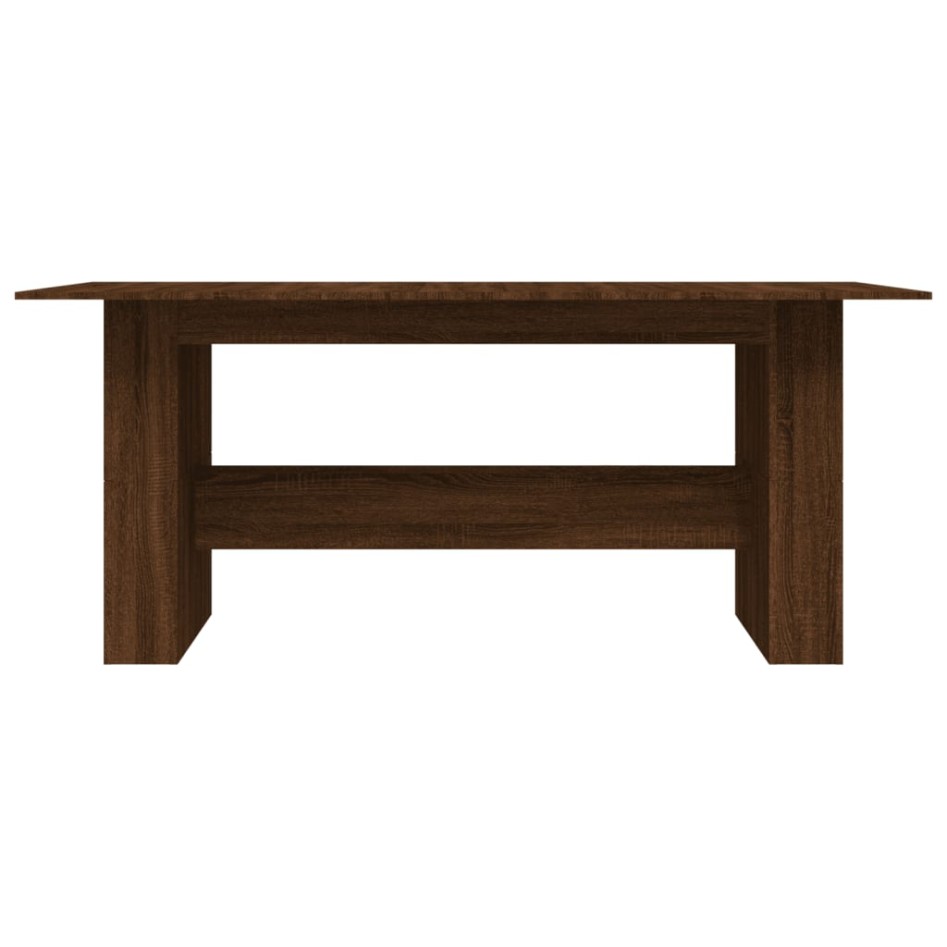 Mesa de comedor madera de ingeniería marrón roble 180x90x76