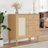 Aparador SENJA aspecto de ratán madera pino marrón 80x40x80