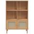 Estantería SENJA aspecto ratán madera pino marrón 90x35x130