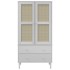 Armario SENJA aspecto de ratán madera pino blanco 90x55x175