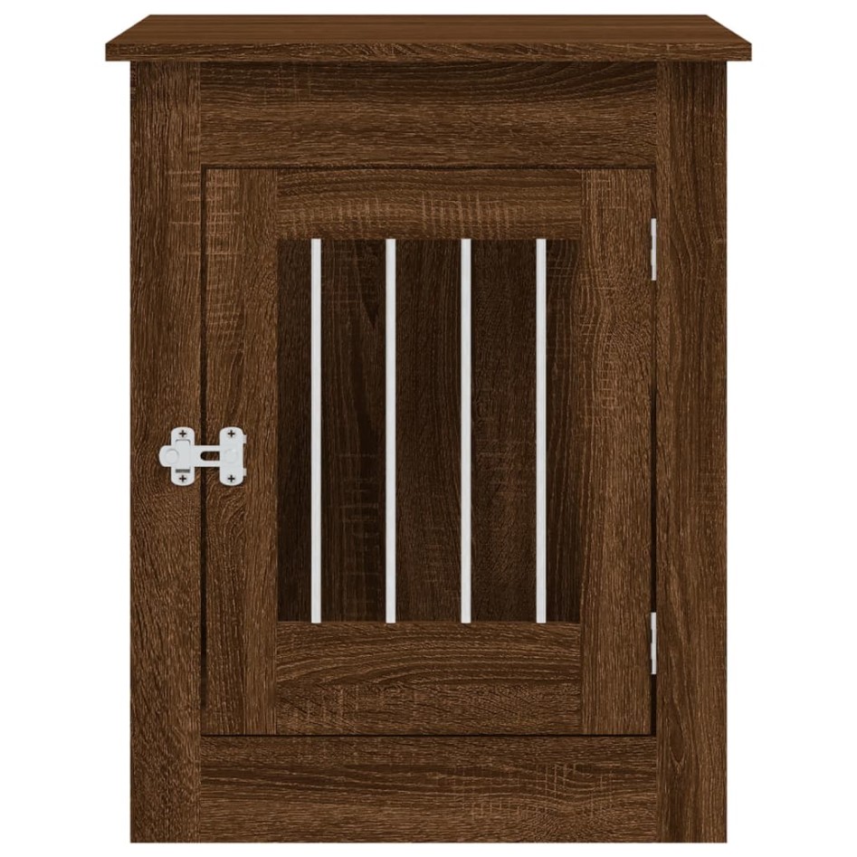 Jaula para perros madera de ingeniería roble marrón 55x80x68