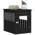 Jaula para perros madera de ingeniería negro 55x75x65