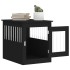 Jaula para perros madera de ingeniería negro 55x75x65