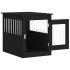 Jaula para perros madera de ingeniería negro 55x75x65
