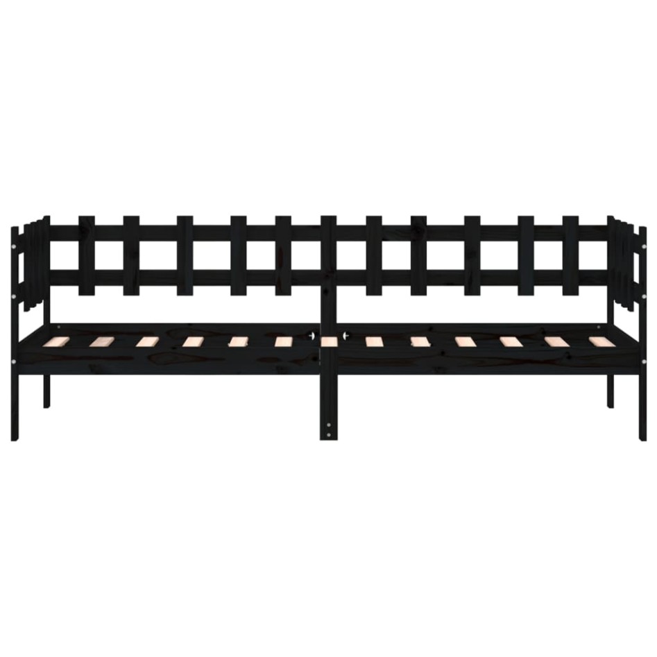 Sofá cama de madera maciza de pino negro 80x200