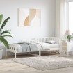 Sofá cama madera maciza de pino blanco 90x200 cm