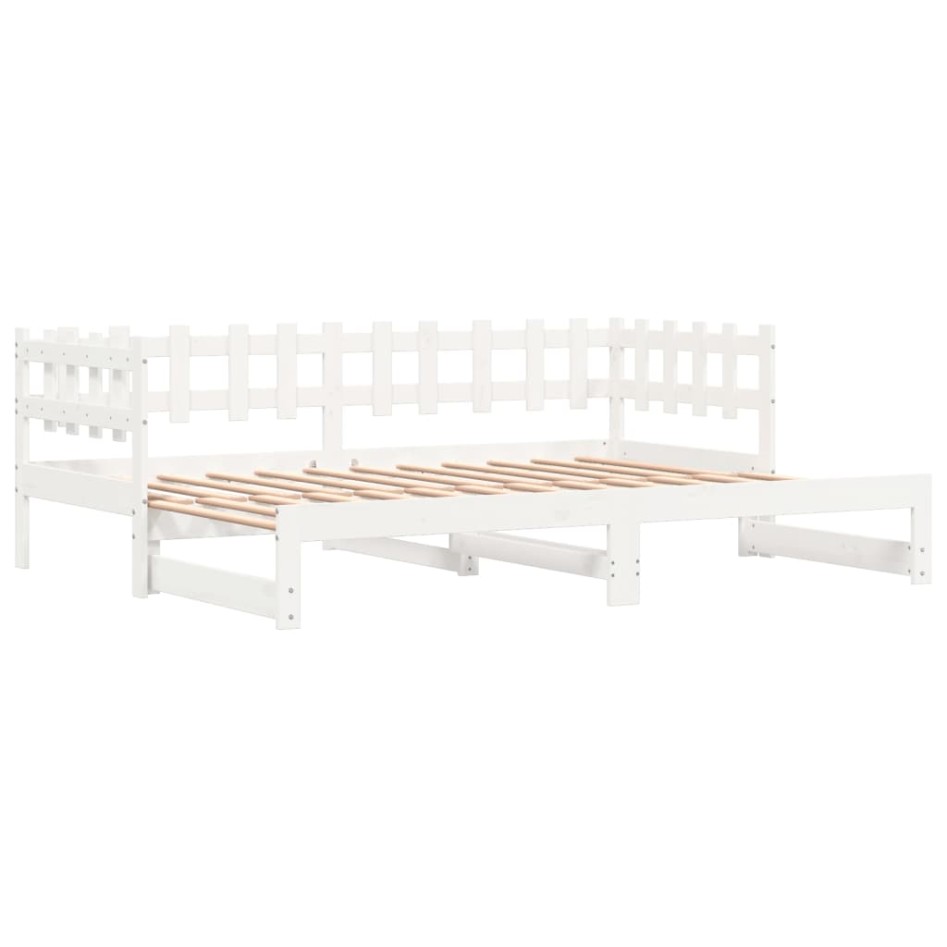 Sofá cama extraíble madera maciza de pino blanco 2x(90x190)