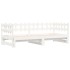 Sofá cama extraíble madera maciza de pino blanco 2x(90x190)