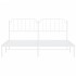Estructura de cama con cabecero metal blanca 200x200