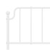 Estructura de cama de metal con cabecero blanco 183x213