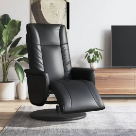 Sillón reclinable con reposapiés cuero sintético