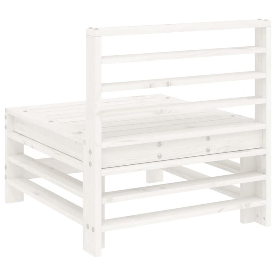 Sofás centrales de jardín 2 uds madera maciza de pino