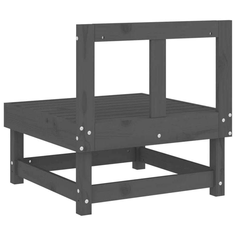 Sofás centrales de jardín 2 uds madera maciza de pino