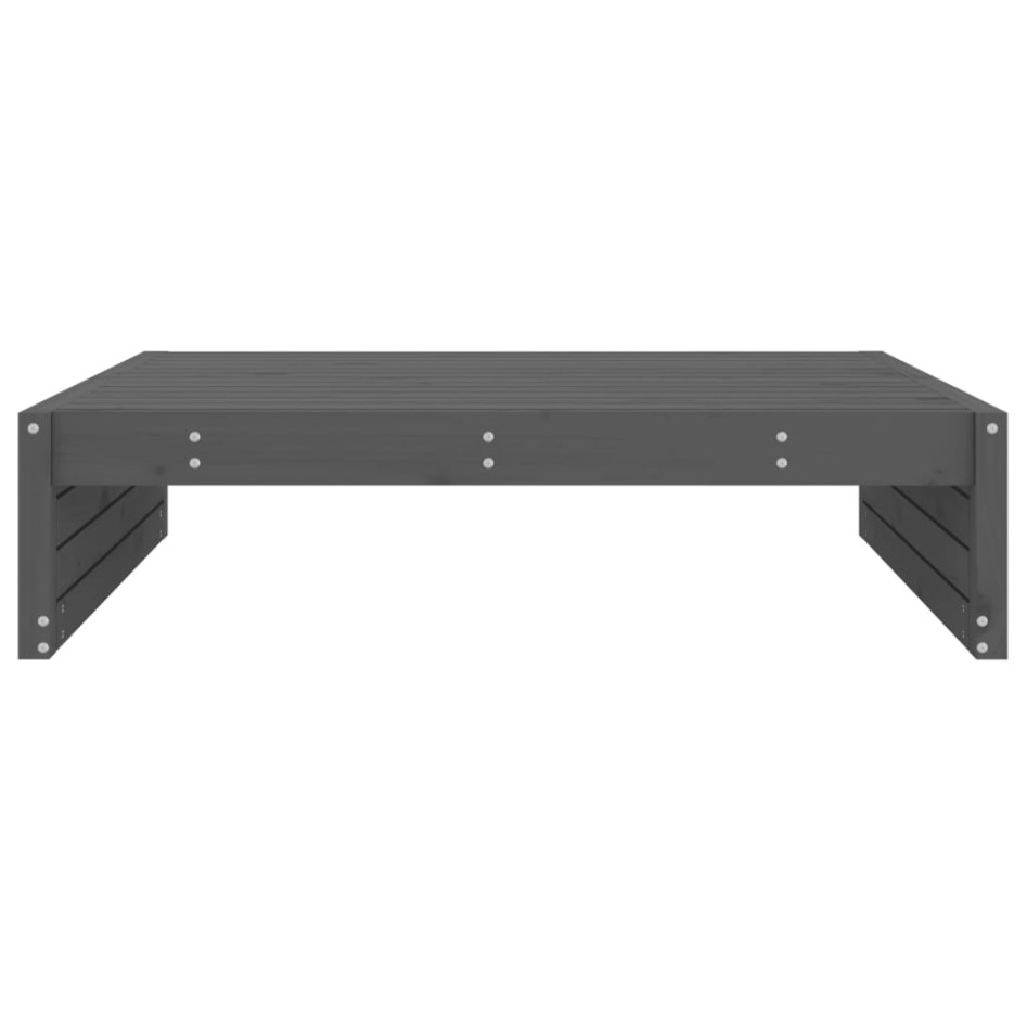 Taburete de jardín madera maciza de pino gris 120x80