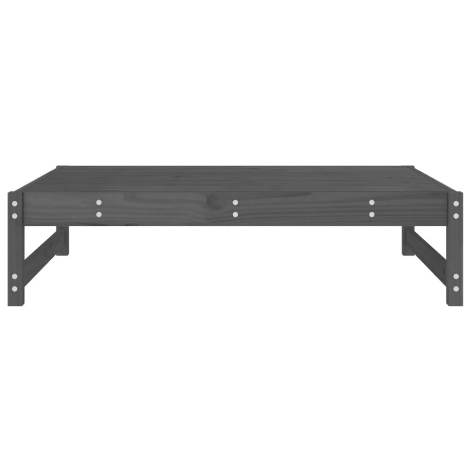 Taburete de jardín madera maciza de pino gris 120x80