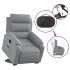 Sillón reclinable elevable de tela gris