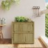Jardinera de madera de pino impregnada 70x70x70