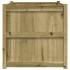 Jardinera de madera de pino impregnada 70x70x70