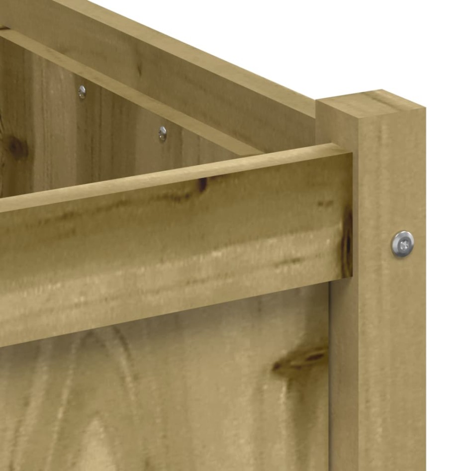 Jardinera de madera de pino impregnada 70x70x70