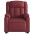 Sillón reclinable de masaje de pie cuero artificial rojo
