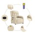 Sillón reclinable de masaje eléctrico tela color