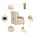 Sillón reclinable de masaje eléctrico tela color