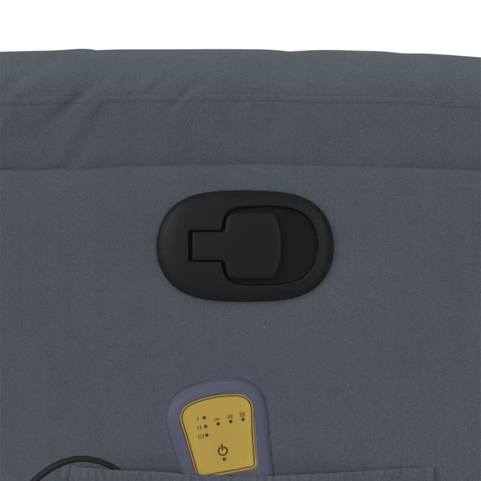 Sillón reclinable de masaje elevable terciopelo gris