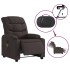 Sillón reclinable de masaje eléctrico tela marrón