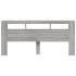 Cabecero LED madera ingeniería gris Sonoma 220x18,5x103,5