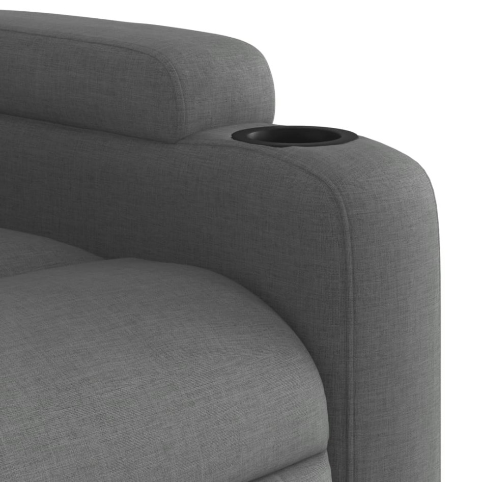 Sillón reclinable de masaje eléctrico tela gris