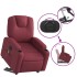Sillón reclinable de masaje elevable tela rojo