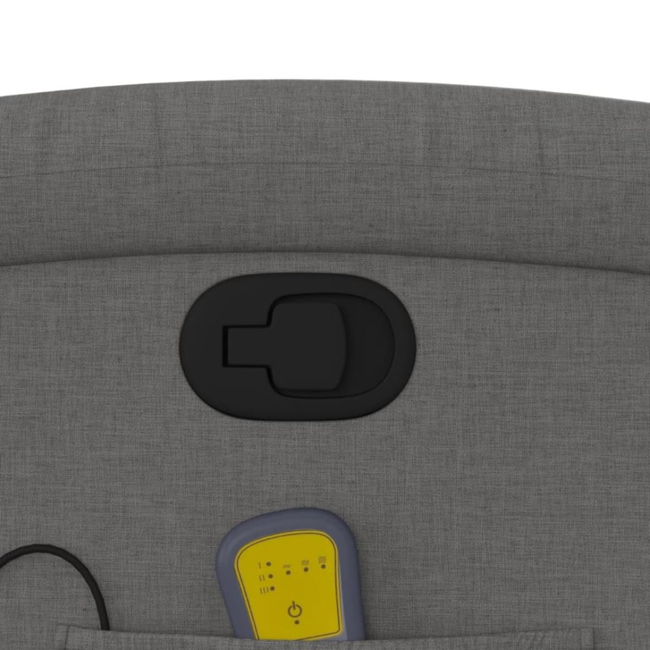 Silla de masaje reclinable de pie de tela gris